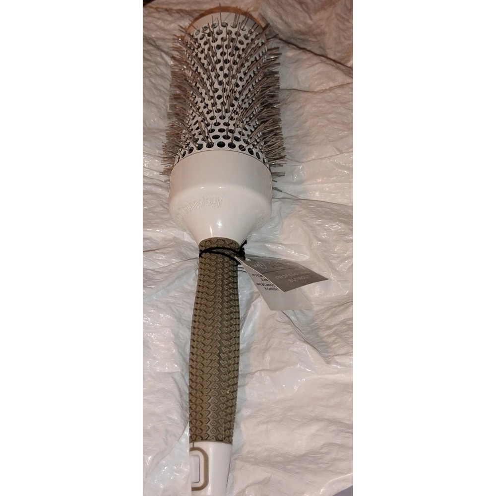 Ion Ceramic Thermal 2" Brush Round Blowout Concave Ionic White Gray #DL21335 -V